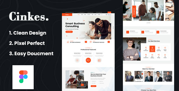 Cinkes - Financial Business Figma Template TFx