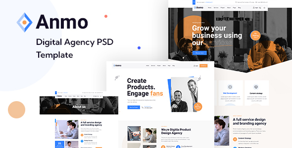 Anmo - Creative Digital Agency PSD Template TFx