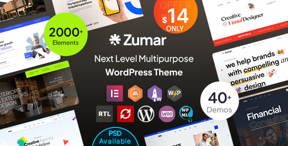 Zumar - Creative amp Multipurpose WordPress Theme TFx