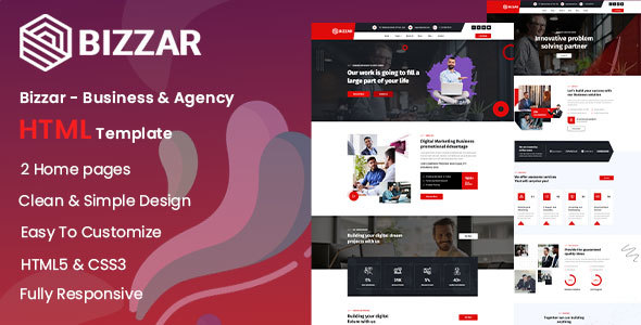Bizzar - Business amp Agency HTML Template TFx