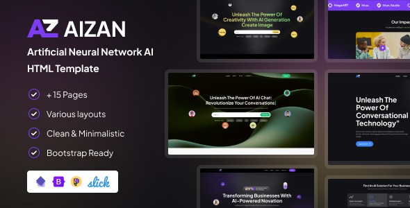 Aizan - Artificial Neural Network AI HTML Template TFx