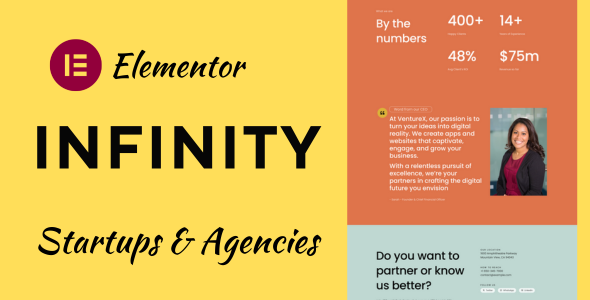 Infinity - Technology Startup and Agency WordPress Theme TFx