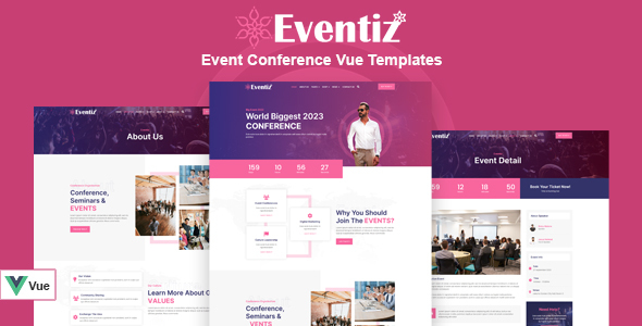 Eventiz – Event Conference Vue Templates TFx