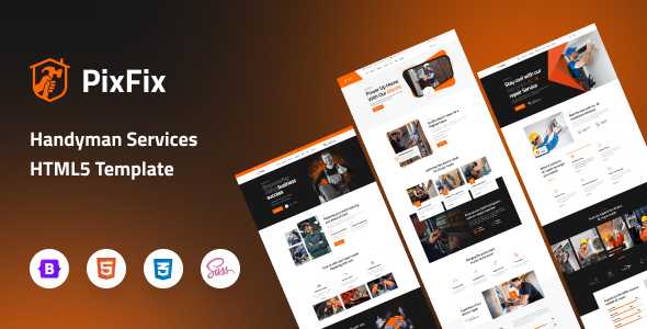 PixFix - Handyman Services HTML5 Template TFx