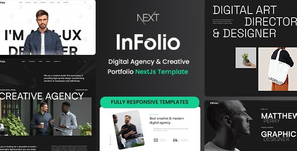 Infolio – Digital Agency amp Creative Portfolio Nextjs Template TFx