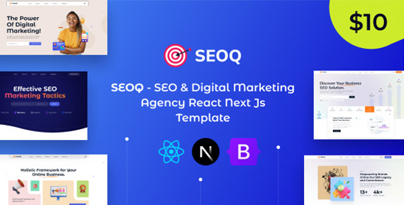 SEOQ - SEO amp Digital Marketing Agency React Next JS Template TFx