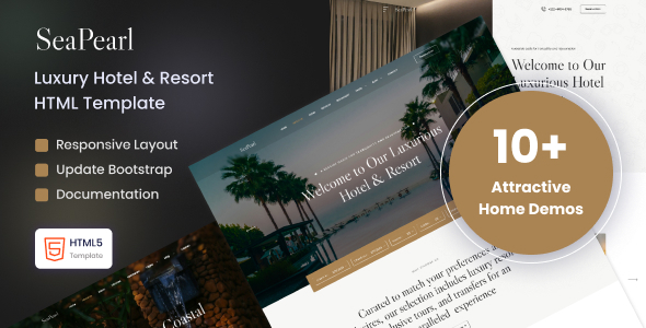 SaePearl - Luxury Hotel amp Resort HTML Template TFx