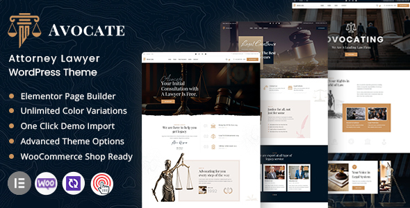 Avocate - Attorney Lawyer WordPress Theme TFx