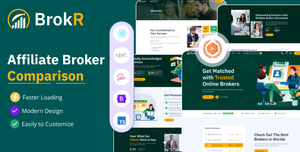 BrokR - React Next JS Affiliate Broker Comparison Template TFx