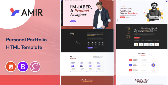 Amir - Personal Portfolio HTML Template TFx