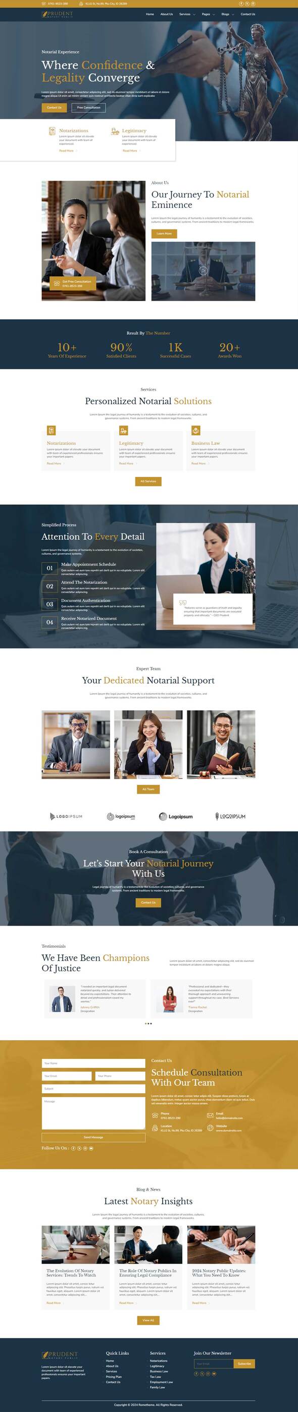 Prudent - Notary Public amp Legal Services Elementor Template Kit TFx