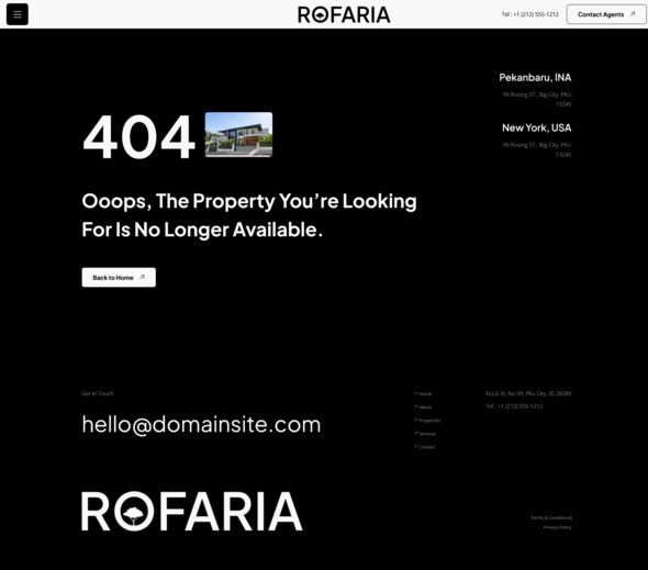 Rofaria - Real Estete Property Elementor Template Kit TFx